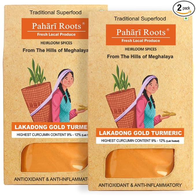 Pahari Roots Lakadong Gold Turmeric Powder